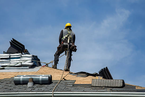 Professional Gutter Installation technician working in Valley Falls, RI